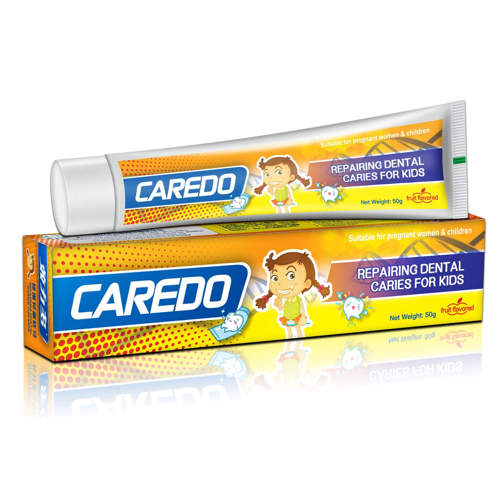 CAREDO Kids Hydroxyapatite Toothpaste for Reversing Cavities, Fluoride-Free Home Cavity Repair, Safe Toddler & Baby Toothpaste for Enamel Repair, Tooth Decay Repair Remineralizing Treatment Fruity 1Tube