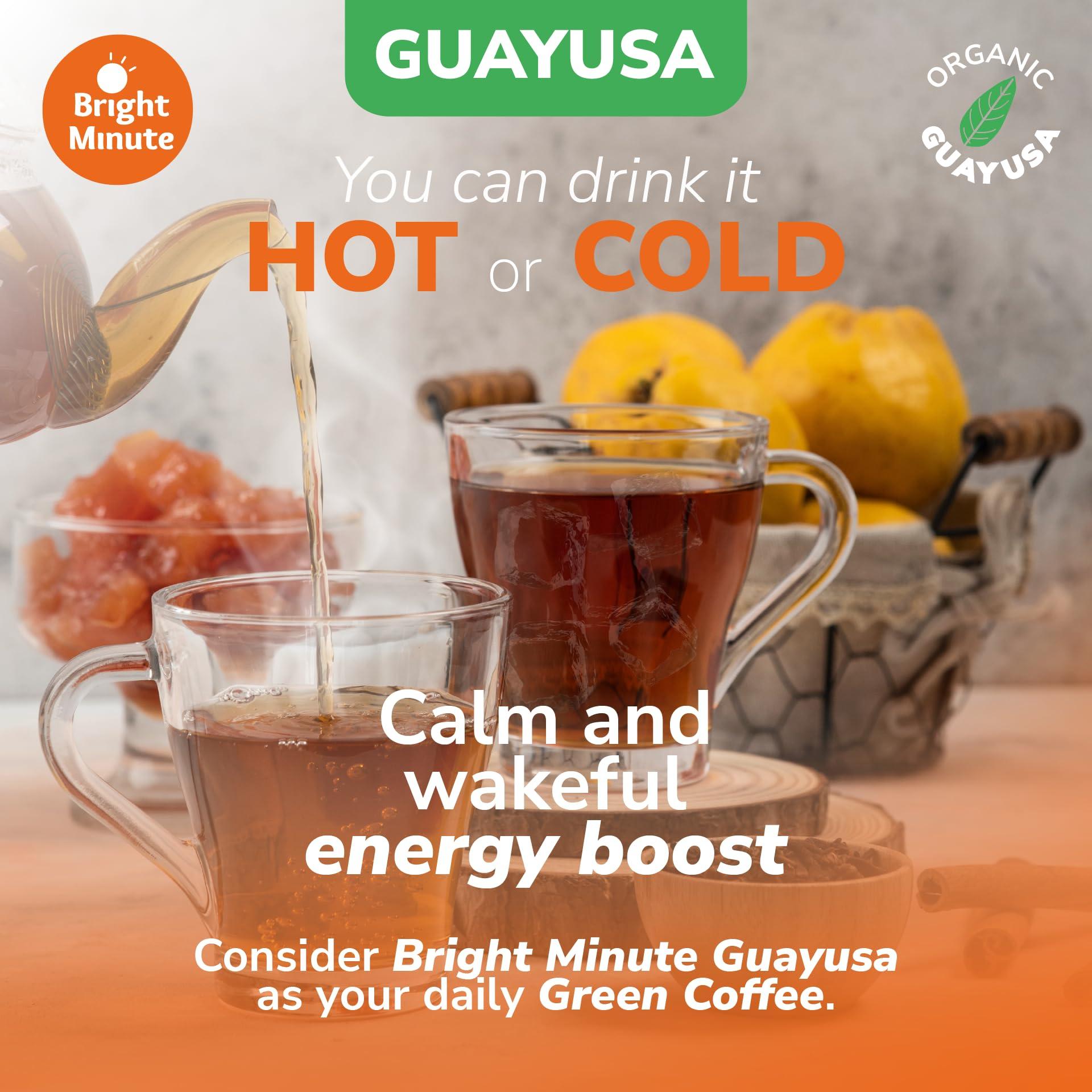 BRIGHT MINUTE Bright Minute Guayusa infusion 50 teabags | Coffee Alternative & Addition | 55mg of natural caffeine per small 1.5G (0.05OZ) bag, Calm and Wakeful Energy Boost!