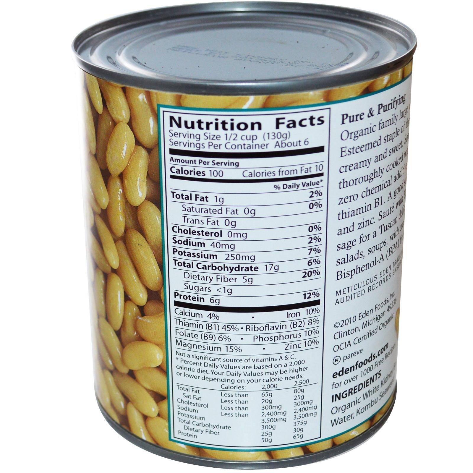 Eden Eden Foods - Organic Cannellini White Kidney Beans - 29 oz.