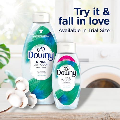 Downy Downy RINSE & REFRESH Laundry Odor Remover and Fabric Softener, Safe on ALL Fabrics, Gentle on Skin, HE Compatible, Cool Cotton, 48 fl oz (Pack of 4)(192 fl oz total)