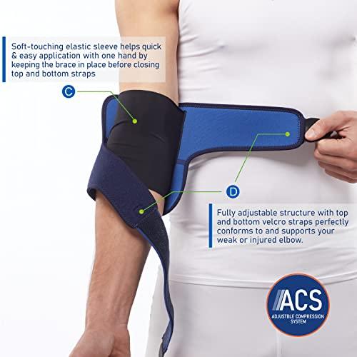 Comforband Comforband Adjustable Elbow Support for Epicondylitis, Tennis Elbow, Golfers Elbow, Bursitis, Elbow Sprains, Strains, Tendonitis, Arthritis, Sports Injury Recovery - Elbow Pain Relief - One Size fits Most