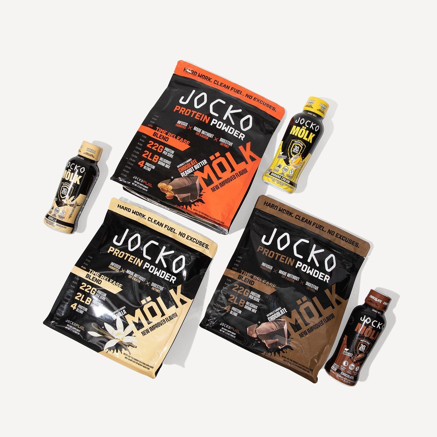 Jocko Fuel Jocko Mlk 30g Grass Fed Protein Shakes No Added Sugar Protein Drinks KETO Friendly - Ready to Drink 12 FL Oz (Pack of 12) Vanilla