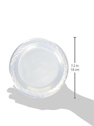 Blue Sky Clear Plastic Dinner Collection Salad Plates (7\") 40 Count - Perfectly Sized & Durable Plates for Parties & Special Events