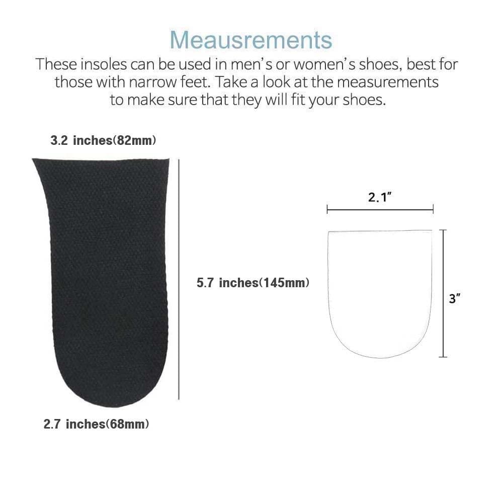 BalanSole 12mm(1/2 Inch) Limb Leg Length Discrepancies LLD Heel Inserts Insoles (2 Large Rights)