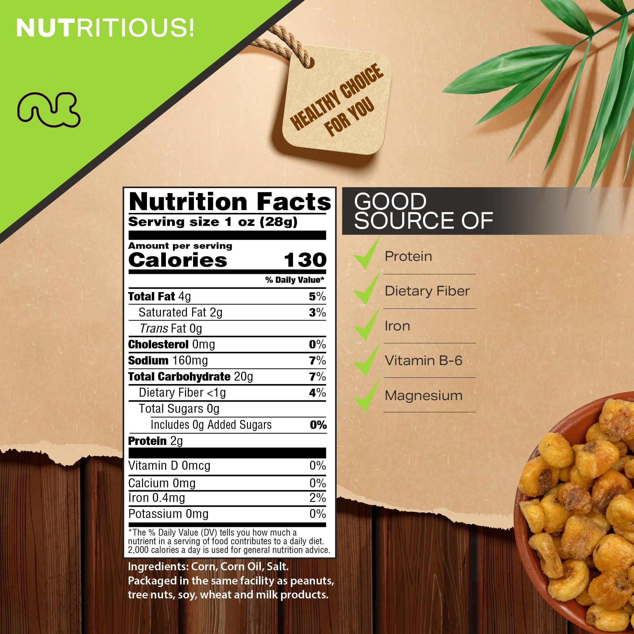 Nut Cravings NUT CRAVINGS - Toasted Crunchy Corn Kernels - Original Flavor Roasted & Salted (32oz - 2 LB) Packed Fresh in Resealable Bag - Healthy Snack, Protein Food, All Natural, Vegan, Kosher