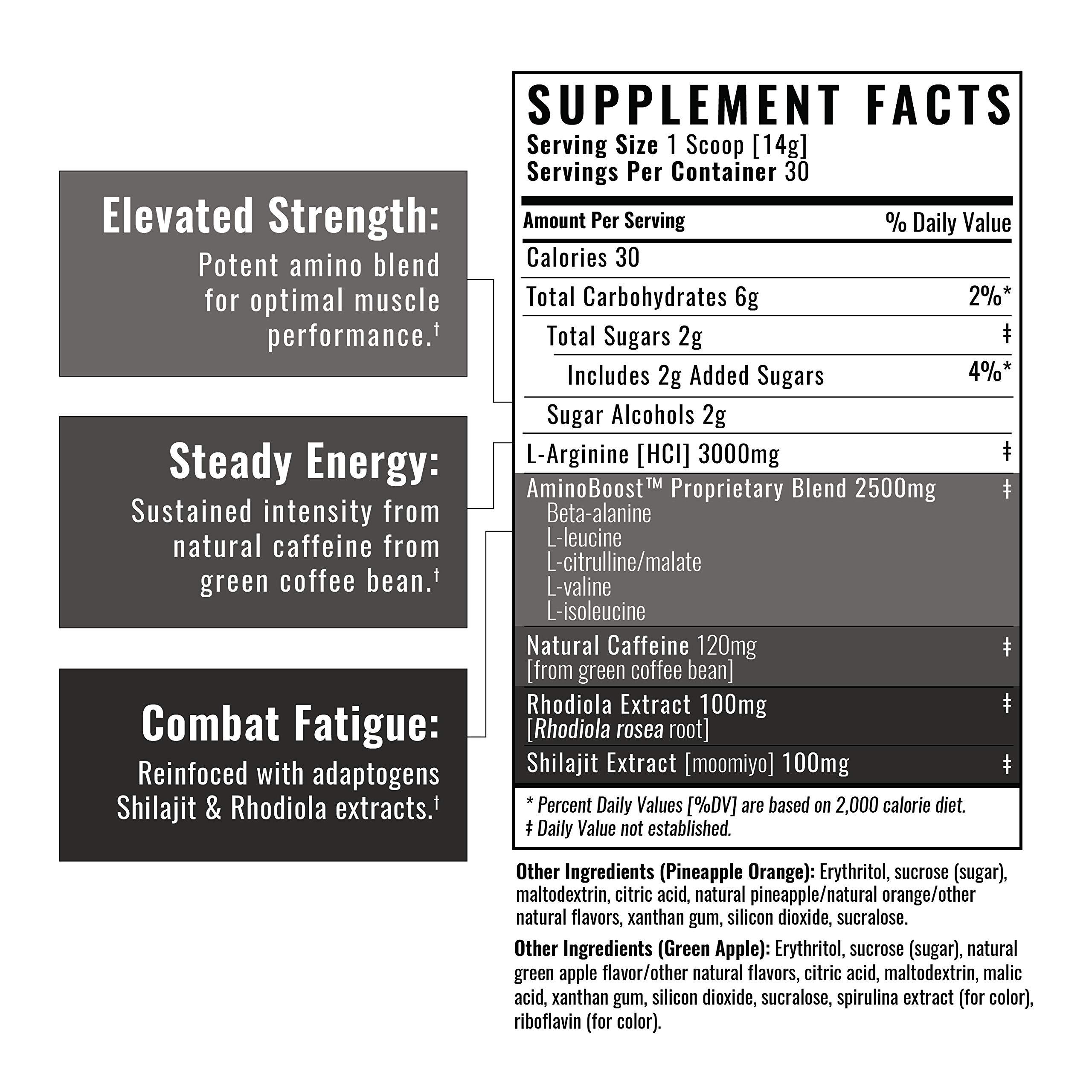 Wilderness Athlete Wilderness Athlete - Brute Force Pre-Workout | Best Pre Workout Powder for Women & Men - Preworkout Drink Supplements with Natural Caffeine - Workout Supplement for Men & Women (Green Apple)