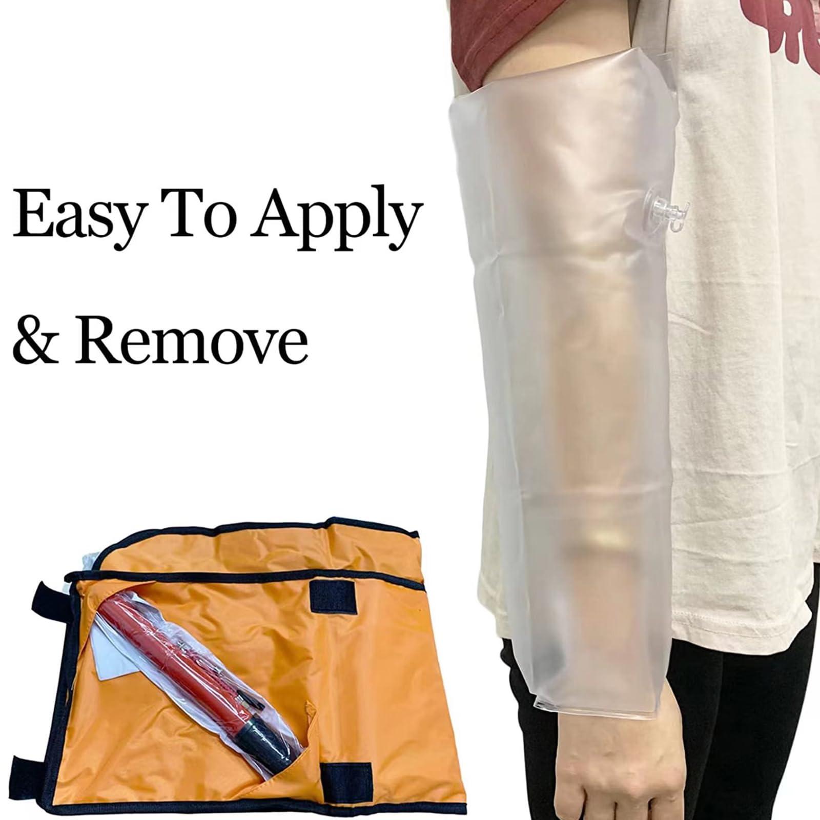 JOSBY First Aid Air Splint Set(6 Parts), PVC Inflatable Multiple Combinations Emergency Vacuum Bone Fracture Immobilization Splint with Pump, for Home Outdoor Emergency Use, X-ray transparent air splint