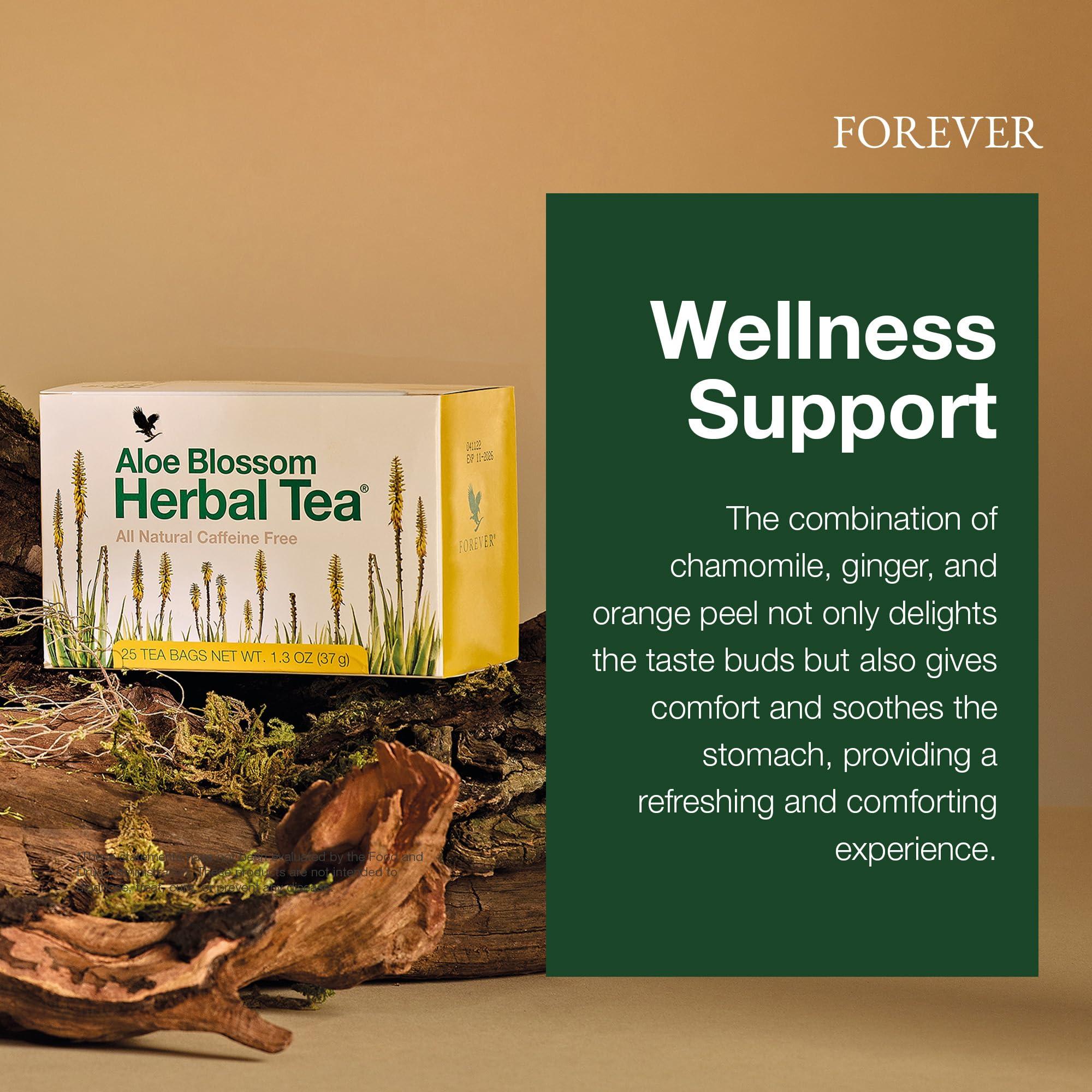 Forever Living Products Forever Living - Aloe Blossom Herbal Tea - Caffeine-Free for Balance and Wellness - Vegan and Gluten-Free - Hot or Iced - Zero Calories - 1.3 oz