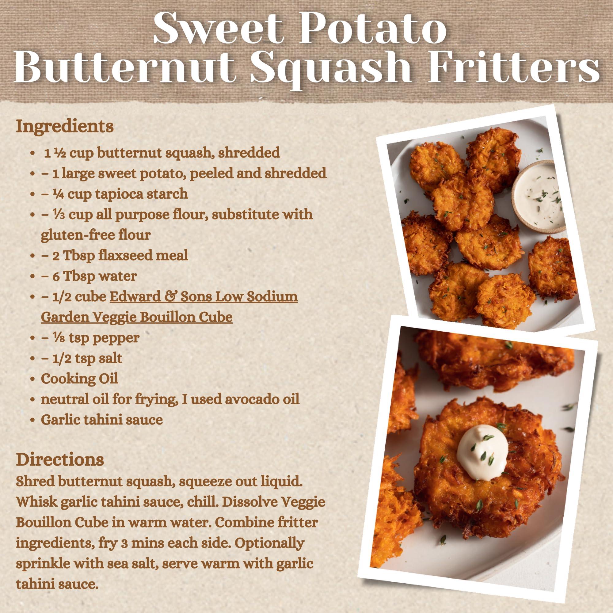 Edward & Sons Edward & Son\'s Low Sodium Garden Veggie Bouillon Cubes - Organic Vegetable Bouillon, Vegan Broth Cube, Stock Cubes for Soup & Stew - 2.2 Oz, 12 Pack