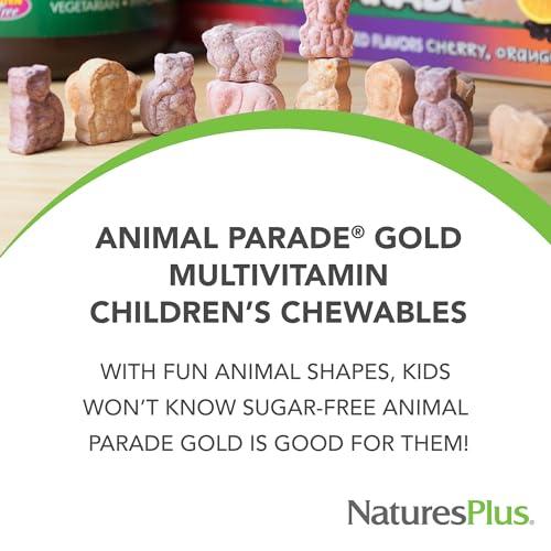 Nature\'s Plus NaturesPlus Animal Parade Gold Children\'s Multivitamin - Orange Flavor - 120 Chewable Tablets, Pack of 2 - Gluten Free - 120 Total Servings