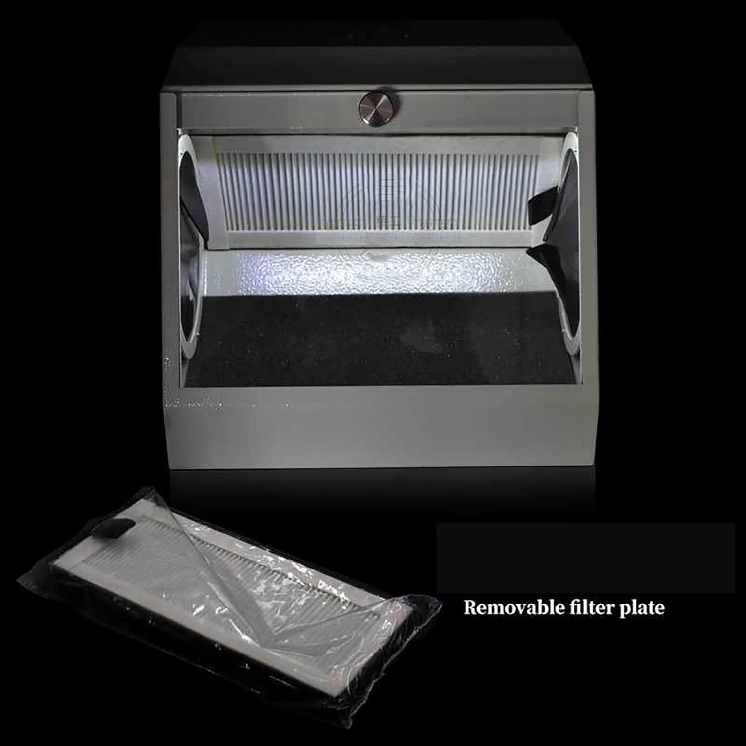 Koultona Koultona Modular Blast Cabinet Dental Lab Dust Collector Box,with Air Extraction and Filter Device, LED Light Source