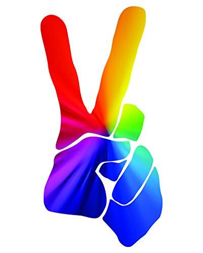 Art of Eric Gunty 1/2 Sheet - Hippie Peace Sign Birthday - Edible Cake/Cupcake Party Topper - D21713