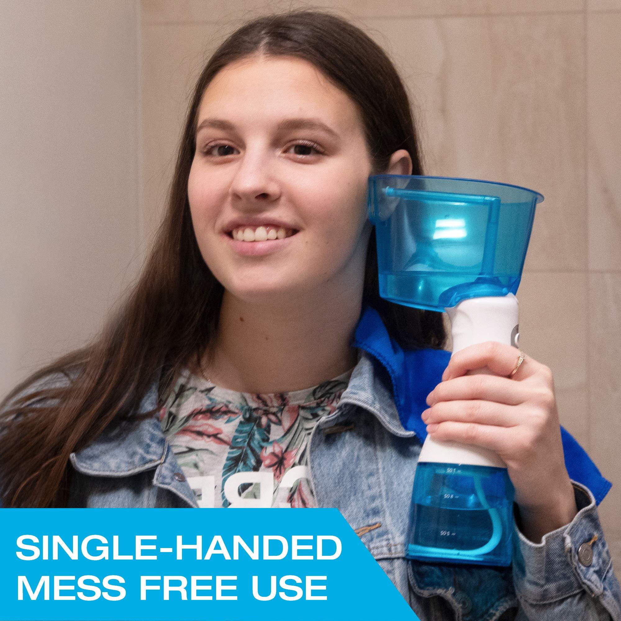 Tilcare Electric Ear Wax Removal Kit by Tilcare - Rechargeable Ear Cleaning Machine for Ear Irrigation - Complete Ear Flush Kit for Adults & Kids - Ear Lavage System with Otoscope, Microfibre Towel & 30 Tips