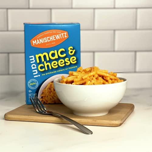 Manischewitz Manischewitz Kosher Mac & Cheese, 5.5oz (4 Pack) Made with Real Cheddar Cheese, No Artificial Colors of Flavors, Certified Kosher