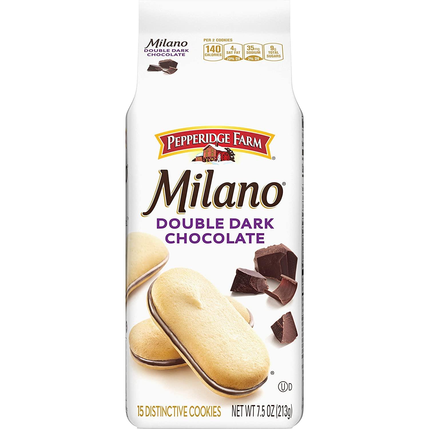 Pepperidge Farm Pepperidge Farm Milano Cookies, Double Dark Chocolate, 1 Bag