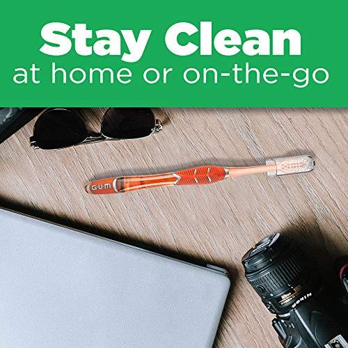 GUM GUM Technique Deep Clean Toothbrush - Compact Soft - Soft Toothbrushes for Adults with Sensitive Gums - Extra Fine Bristles, 1ct (12pk)
