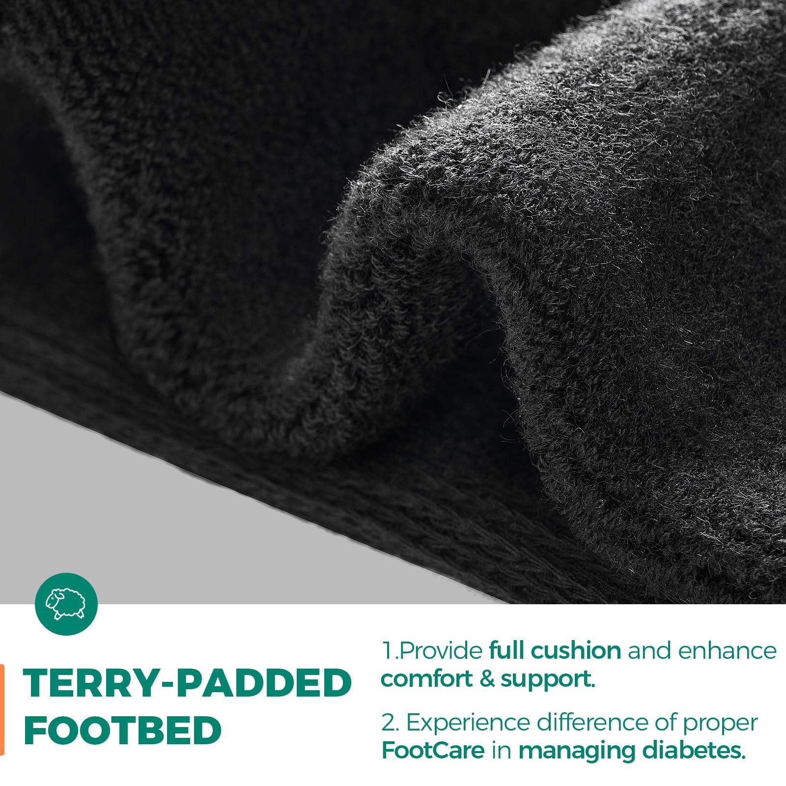 Rahhint Pro Rahhint Pro Extra Wide Merino Wool Diabetic Socks for Men Women, Bamboo Viscose Crew Dress Socks Breathable Soft Loose Fit