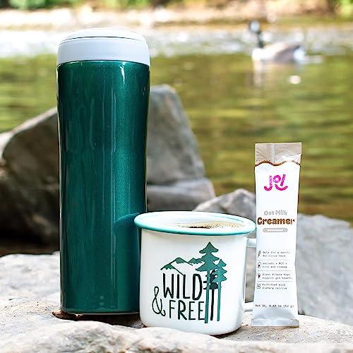 JOI Oat Milk Coffee Creamer, Sweetened 10ct Carton by JOI - Superfood, Vegan, Dairy Free, Plant Based, Kosher, Shelf-Stable, Barista, Fortified with Calcium. Use in Coffee or Protein Shakes. Single Serve.
