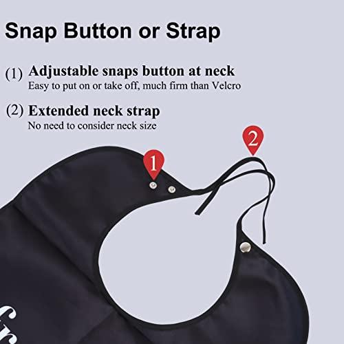 Wentur Funny Adult Bibs for Men Washable Reusable - Waterproof Adult Bibs for Eating with Crumb Catcher - Adjustable Dining Clothing Protectors for Adults Seniors Elderly (1 Pack)