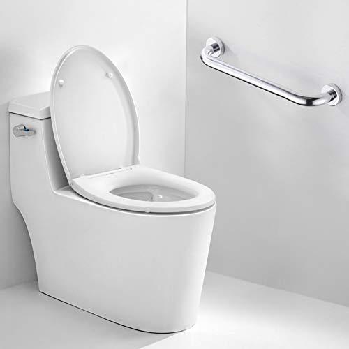 LSXIAO-Wall Art Stainless Steel Grab Rails, Bathroom Non-slip Handle, Old Man Handicapped Barrier-free Safety Handle, Bathroom Handle, Toilet Railing including Mounting Screws ( Color : Silver , Size : 60cm )