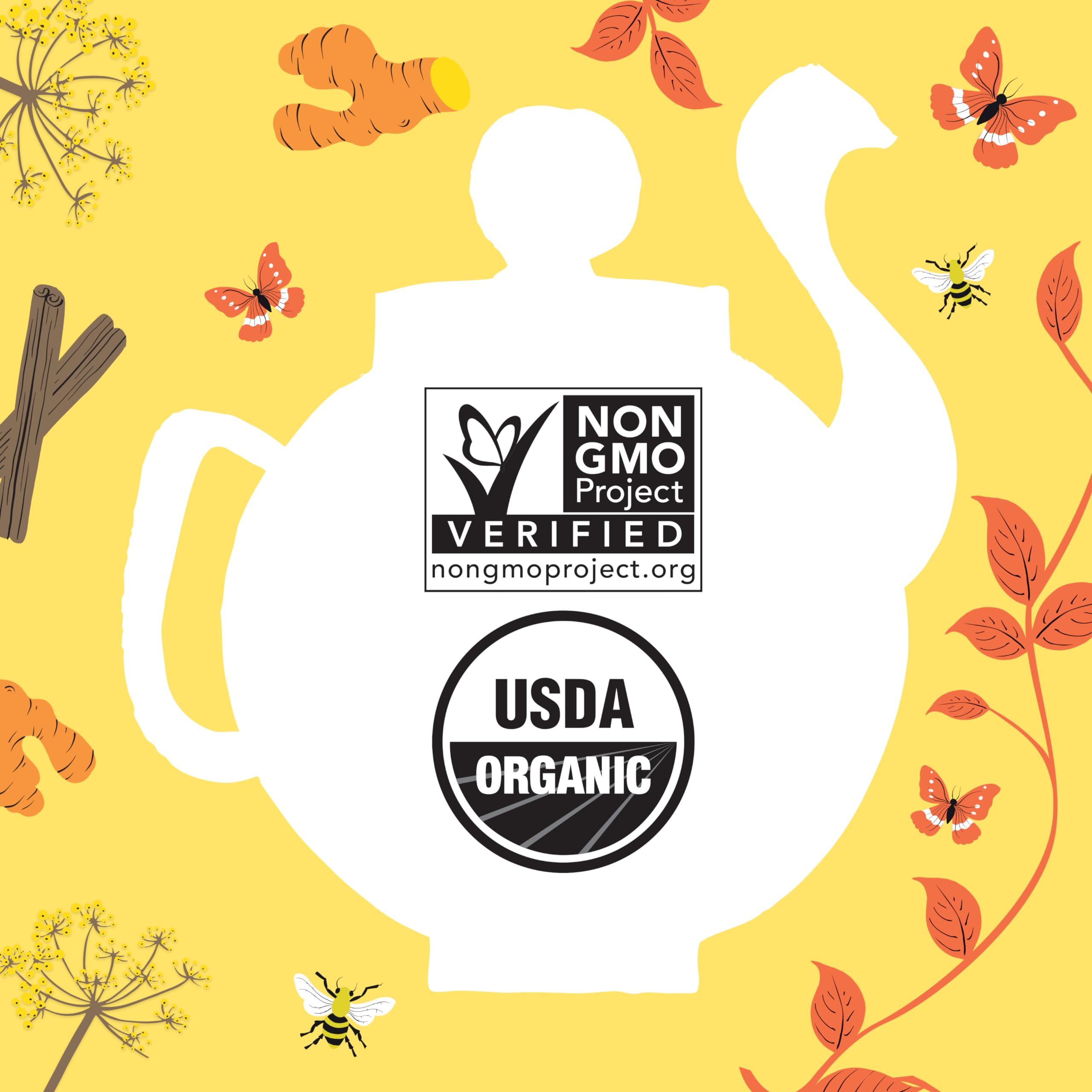 Clipper Natural, Fair & Delicious Clipper Tea Spicy Chai Herbal Tea Caffeine Free, USDA Organic, Great Hot or Iced Warming, Spicy, Natural, Fair & Delicious 20 Tea Bags