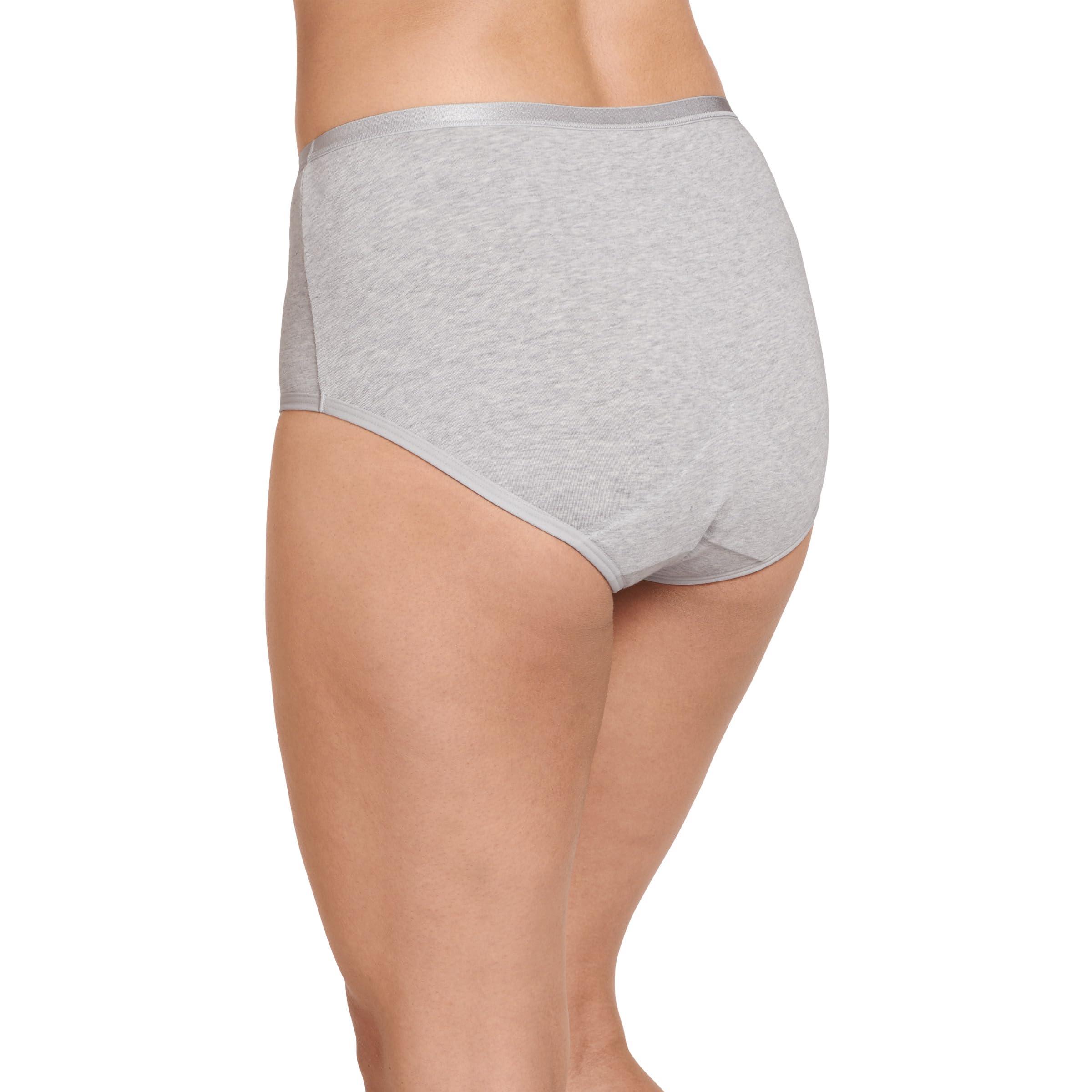 Jockey Jockey Women\'s Underwear Worry Free Cotton Stretch Heavy Absorbency Brief, Grey Heather, S