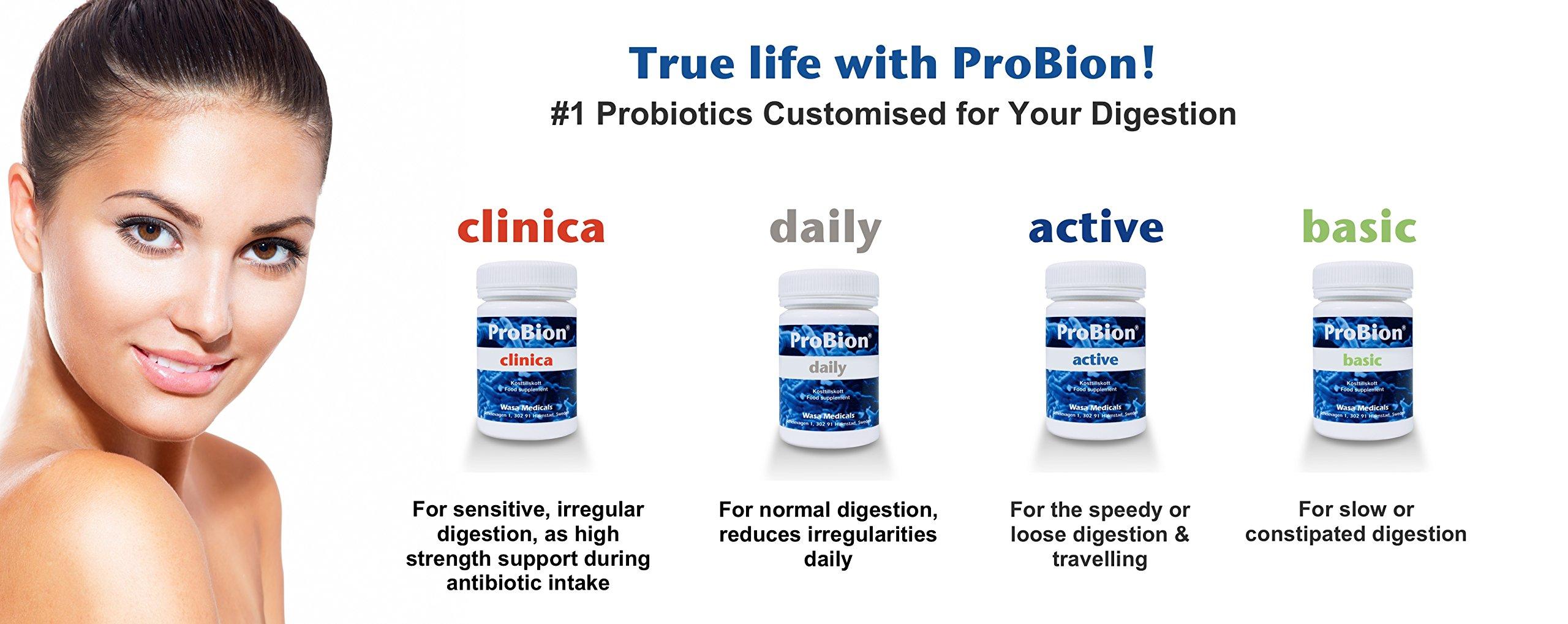 ProBion ProBion Daily, Normal Digestion Reduces Irregularities Daily. High Strength Time Release Swedish Probiotics Tablets with Multi Strain Lactobacillus Acidophilus Bifidobacterium 150 Tablets