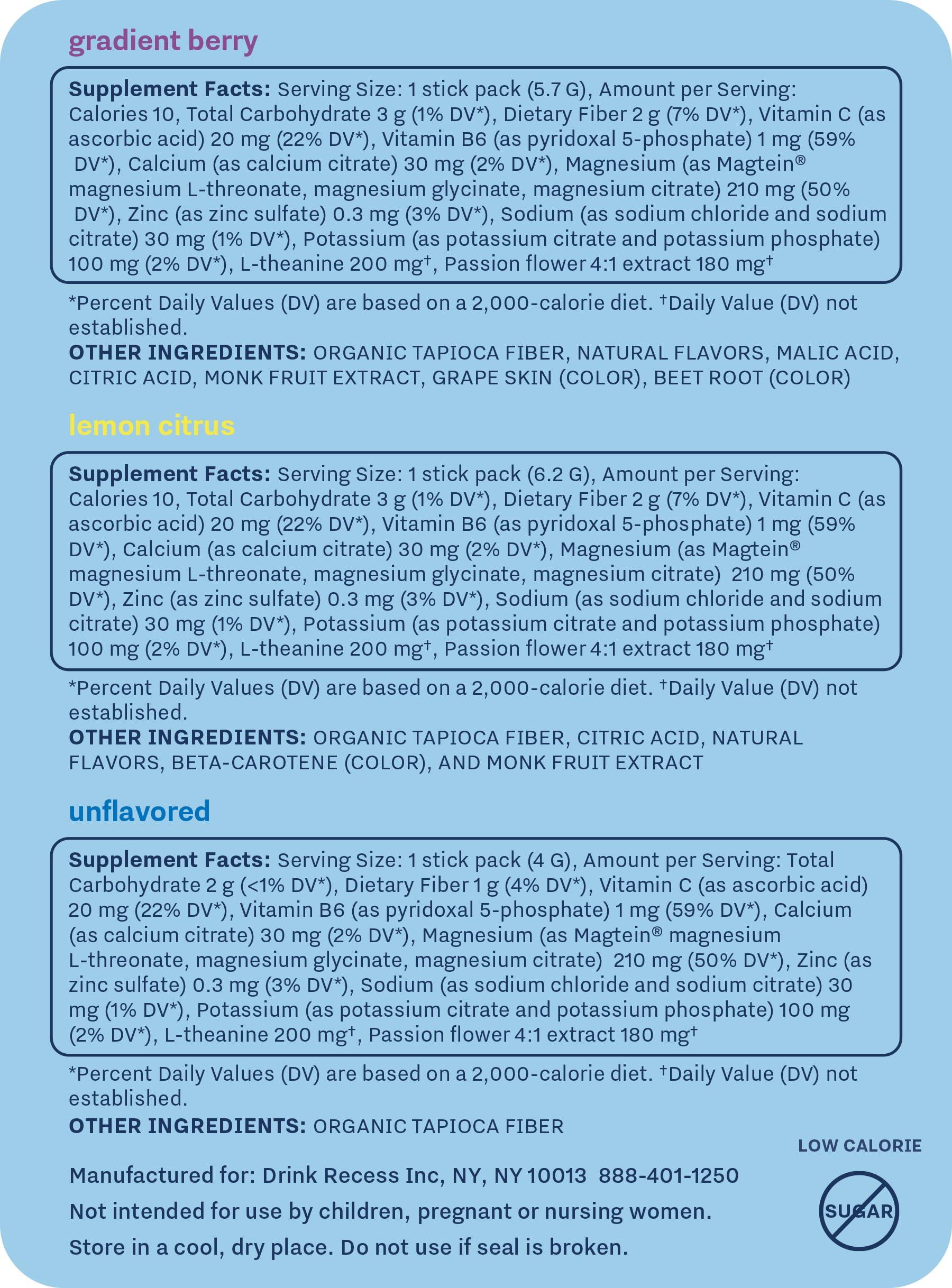 Drink Recess Inc. Recess Mood Drink Mix Powder | Sampler Pack | 15ct Box