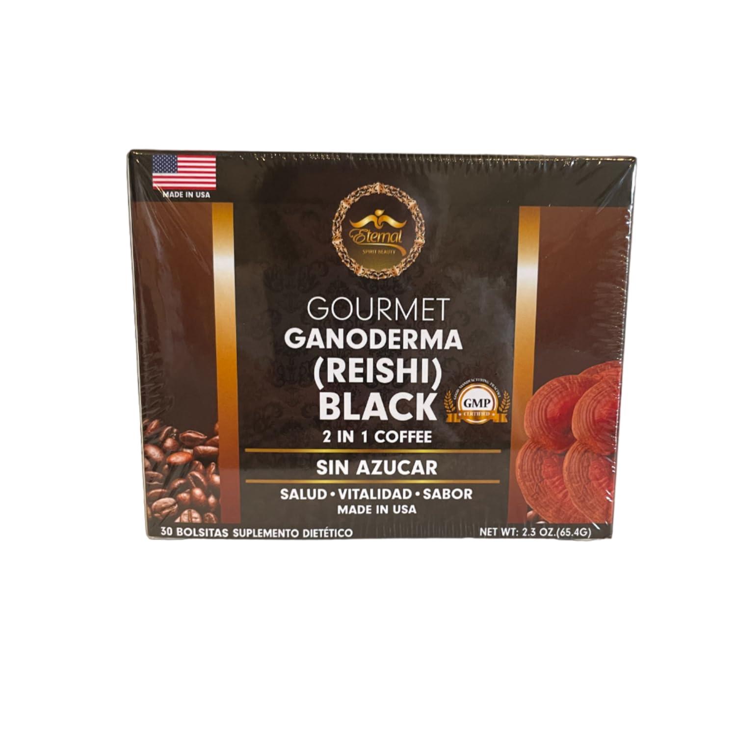 Eternal Spirit Beauty Eternal Gourmet Ganoderma (REISHI) Black Coffee 2 in1 Made in USA Cafe Negro con ganoderma Eternal Pack of 4