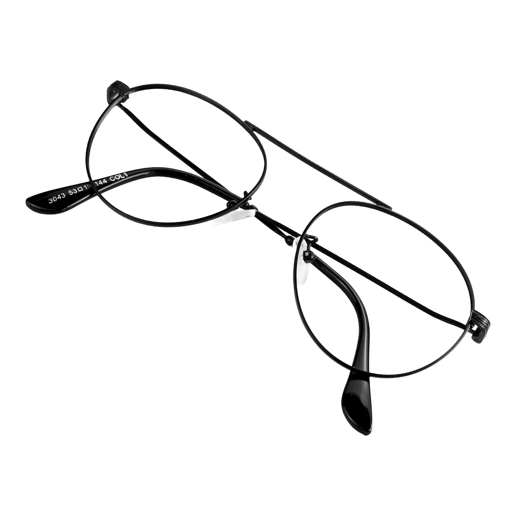 VisionGlobal VisionGlobal Blue Light Blocking Glasses for Women/Men, Anti Eyestrain, Computer Reading, TV Glasses, Stylish Oval Frame, Anti Glare (Black, 3.25 Magnification)
