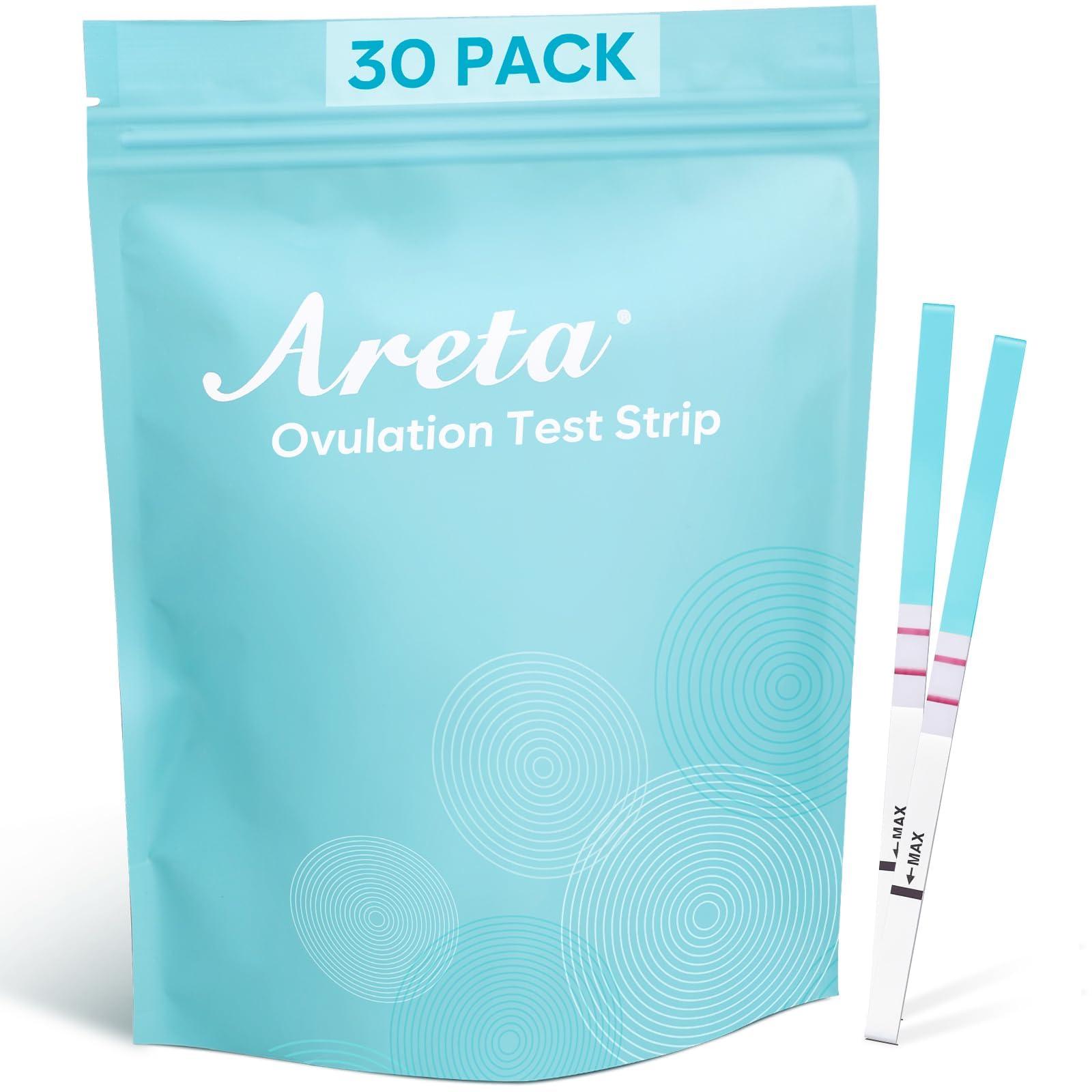 Areta Areta Ovulation Test Strips Kit: 30 Tests | Accurate & Reliable for Women | Fast & Convenient Fertility Tracking | High Accuracy Ovulation Test Kit