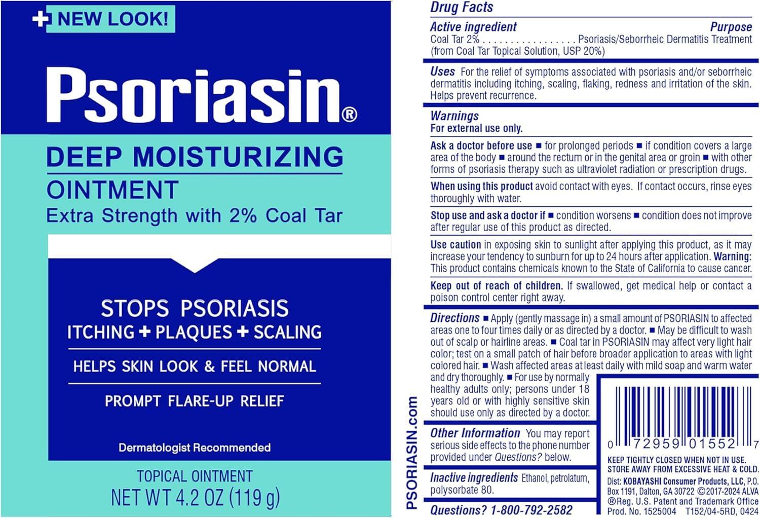 Psoriasin Psoriasin Deep Moisturizing Ointment, 4 Oz (Pack of 3)