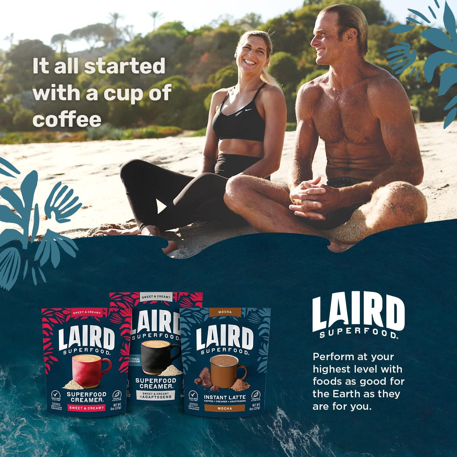 Laird Superfood Laird Superfood Non-Dairy Reduced Sugar Superfood Coconut Powder Coffee Creamer, Keto, No Sugar Added, Gluten Free, Non-GMO, Vegan, 8 oz. Bag, Pack of 1