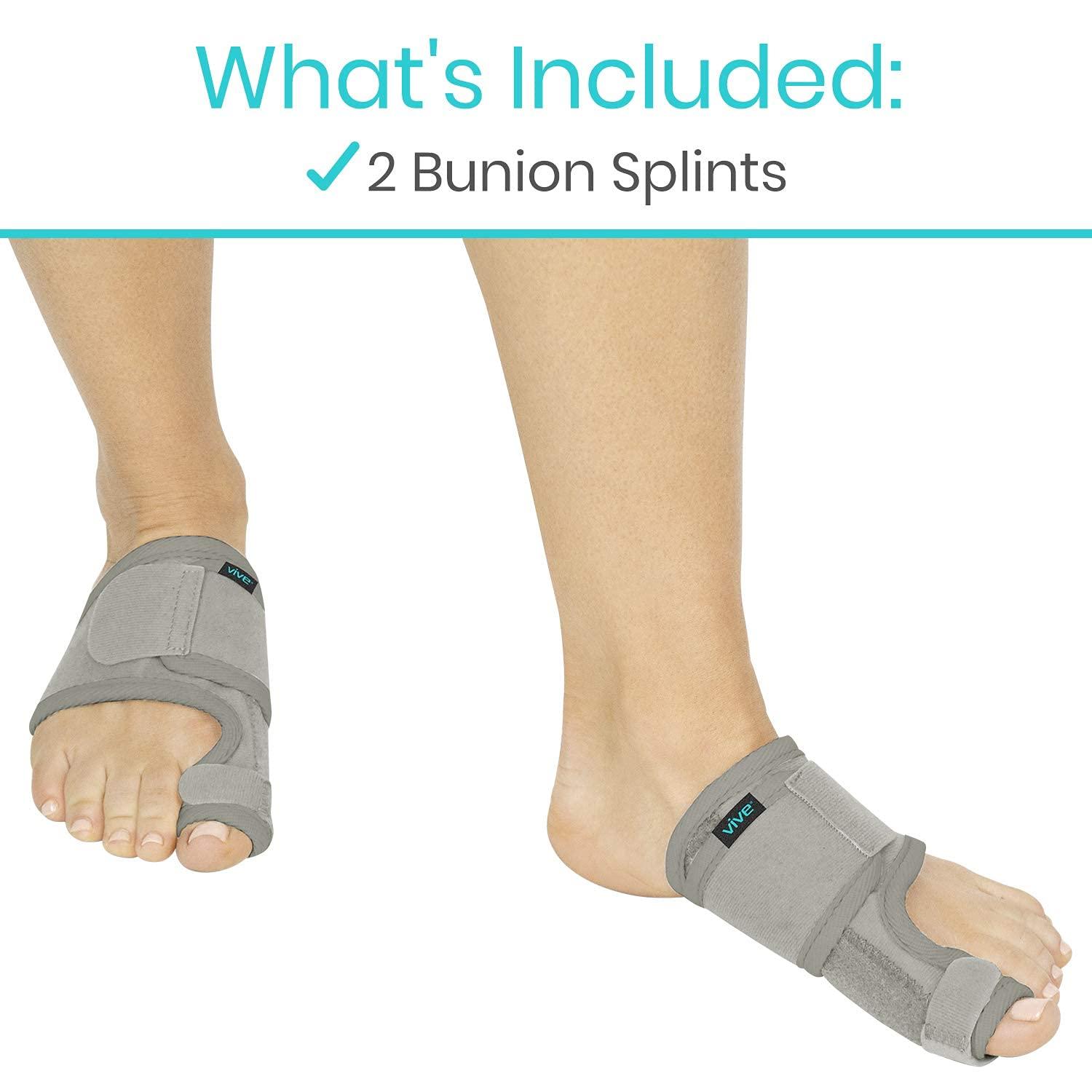 Vive Bunion Brace Big Toe Corrector Straightener With SplintHallux Valgus Pad Joint Pain Relief, Alignt TreattOrthopedic Sleeve Foot Wrap Support
