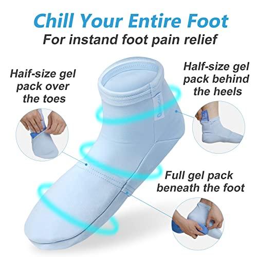 RelaxCoo RelaxCoo Cold Therapy Socks & Gloves for Chemotherapy Neuropathy, Chemo Care Package for Women and Men, Foot & Hand Ice Pack Wrap for Plantar Fasciitis, Carpal Tunnel, Arthritis Hand Pain Relief, L