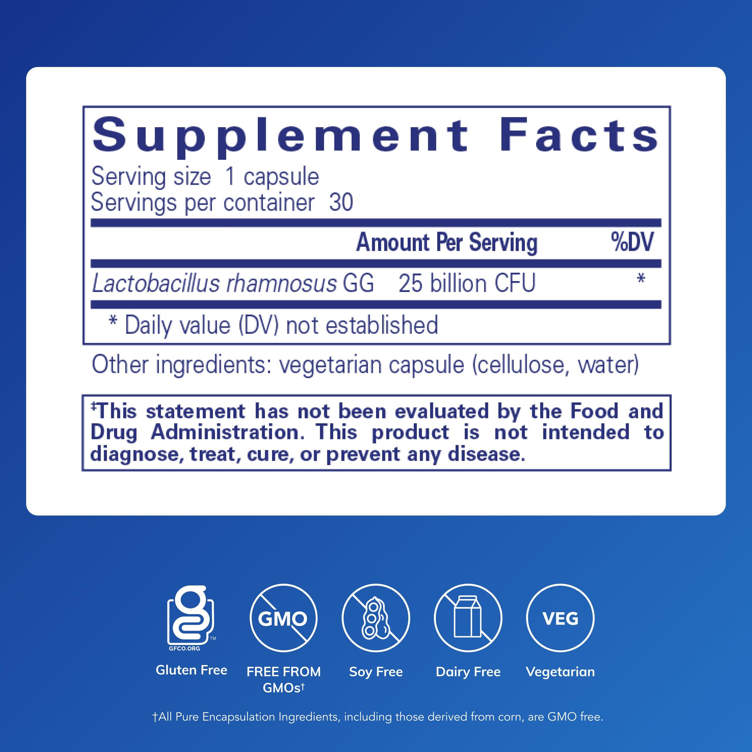 Pure Encapsulations Pure Encapsulations - PureGG 25B - Promotes GI and Immune Health Across All Ages - 60 Capsules