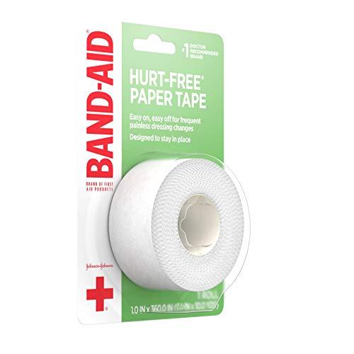 Band-Aid Band-Aid Brand First Aid Hurt-Free Medical Adhesive Paper Tape for Wound Dressings, 1 in by 10 yd
