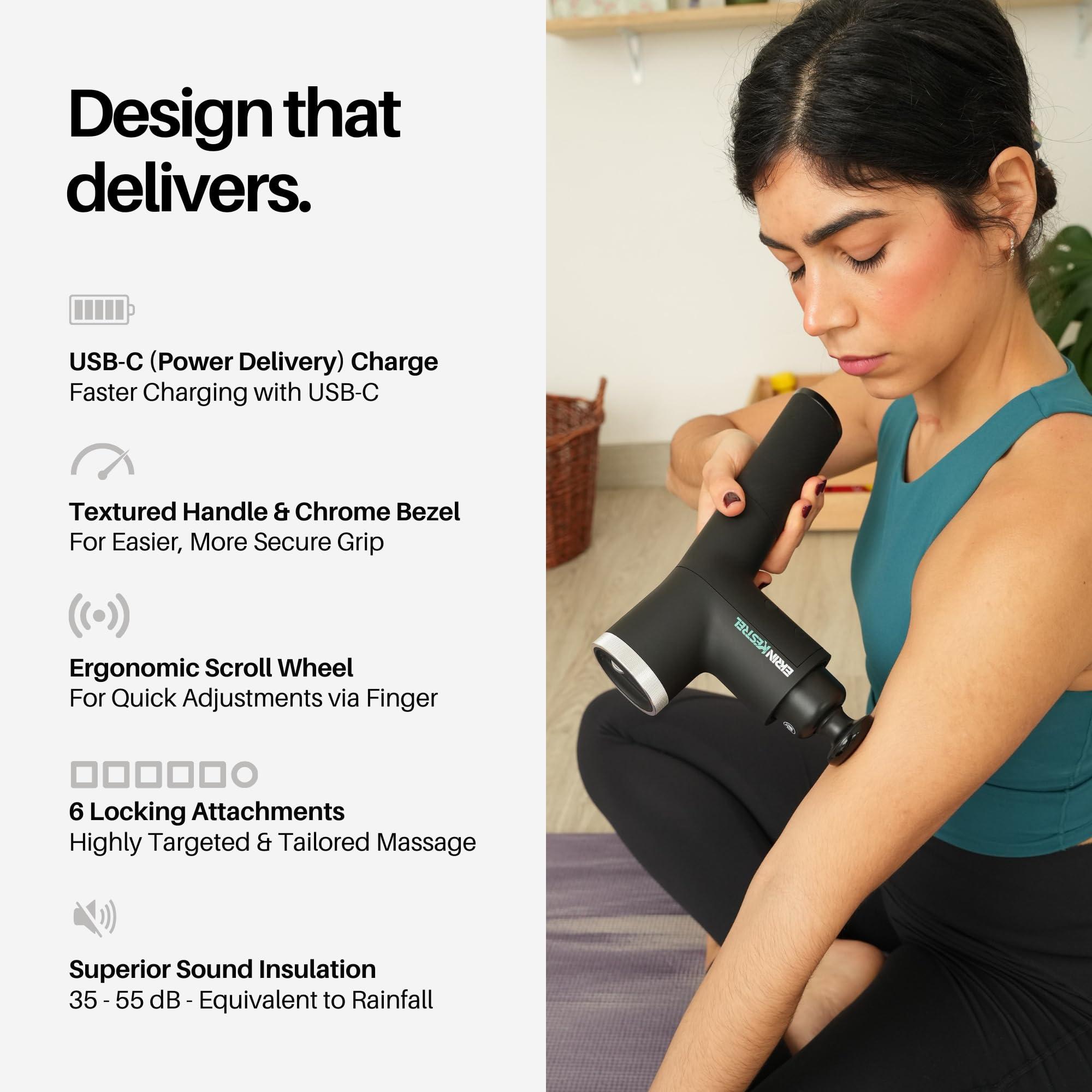 Ekrin Athletics Ekrin Athletics Kestrel Massage Gun: Enhanced Precision & Comfort for Superior Muscle Recovery & Wellness | Relieve Sore Muscles and Stiffness