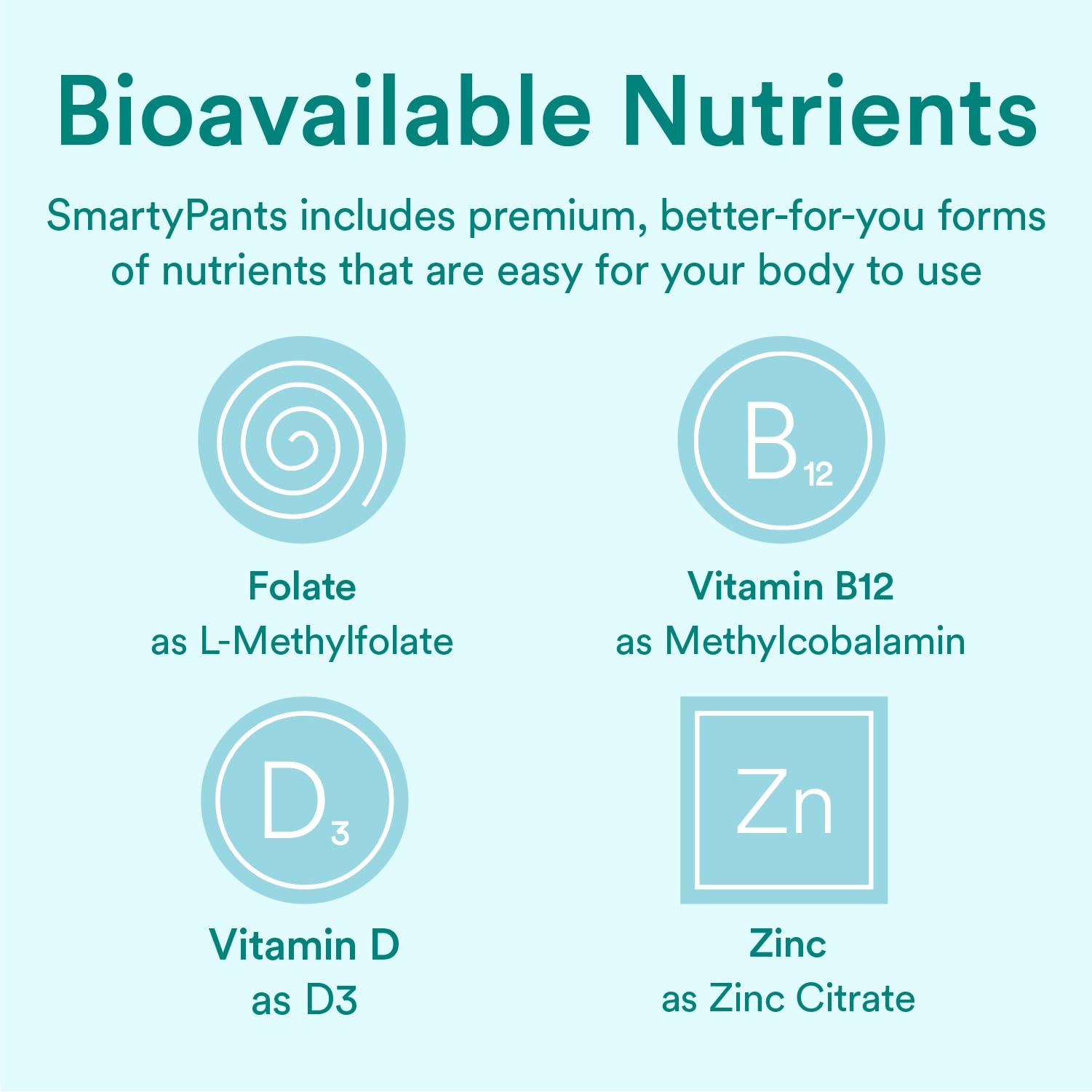 SmartyPants SmartyPants Organic Prenatal Vitamins for Women, Multivitamin Gummies: Biotin, Methylfolate, Omega 3 (ALA), Vitamin D3, C, Vitamin B12, B6, A, K2 & Zinc, Choline, Vegetarian, 180 Count (45 Day Supply)