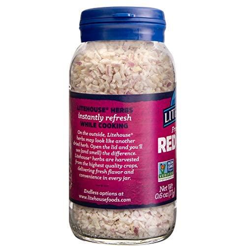Litehouse Litehouse Freeze Dried Red Onion - Substitute for Fresh Red Onion, Jar Equal to 2 Red Onion Fresh, Organic, Red Onion Seasoning, Non-GMO, Gluten-Free - 0.60 Ounce 3-Pack