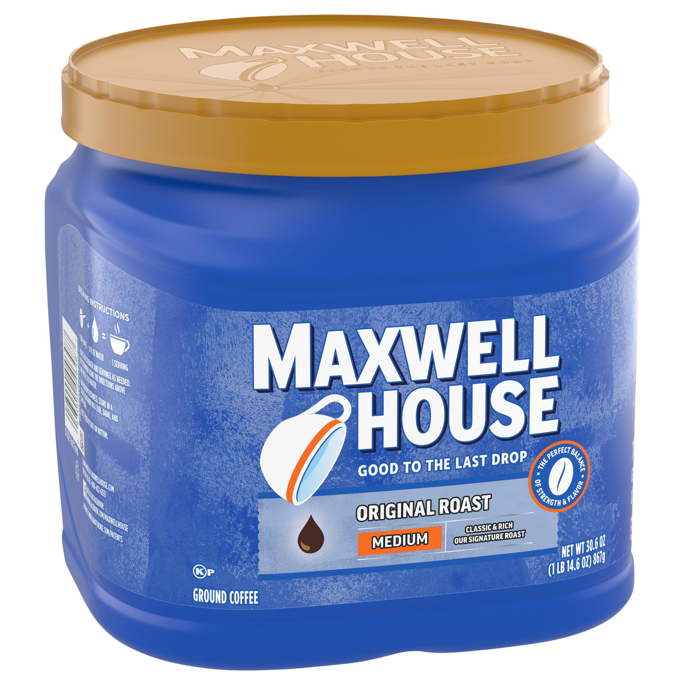 MAXWELL HOUSE Maxwell House Medium Roast Original Roast Ground Coffee, 30.6 oz. Canister