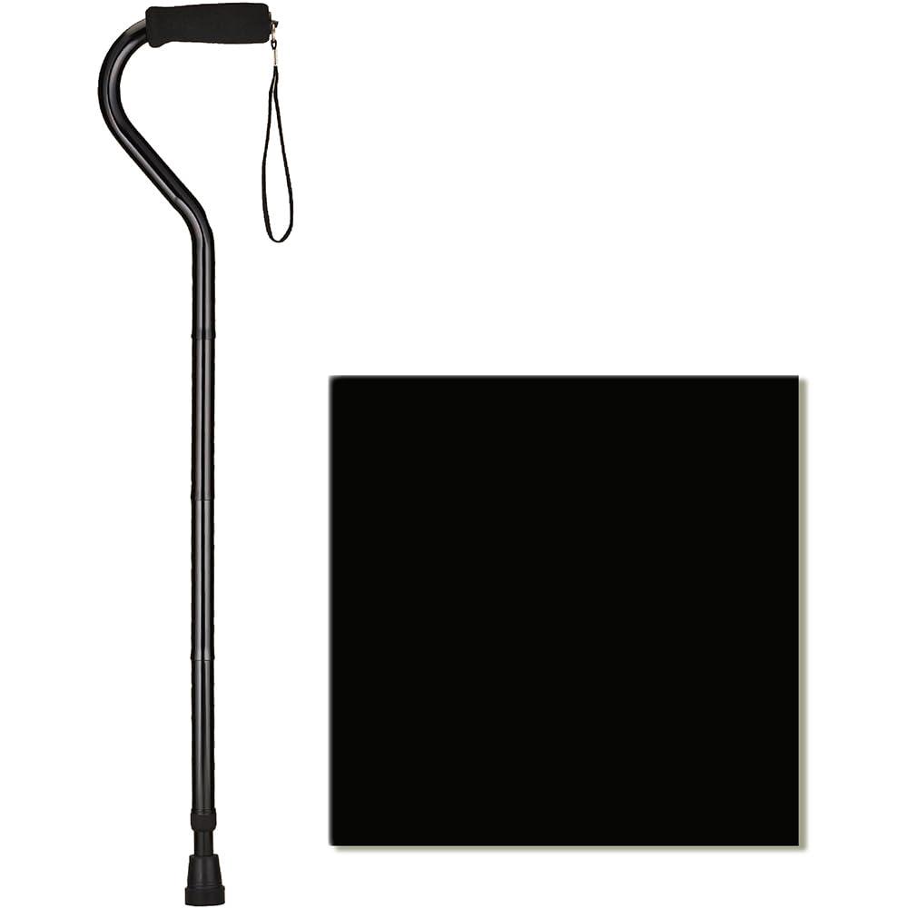 NOVA Medical Products NOVA Medical Products Folding Walking Cane with Soft Grip Handle and Carry Strap, Foldable and Adjustable Travel Cane with Offset Comfort Handle, Black (3060BK)