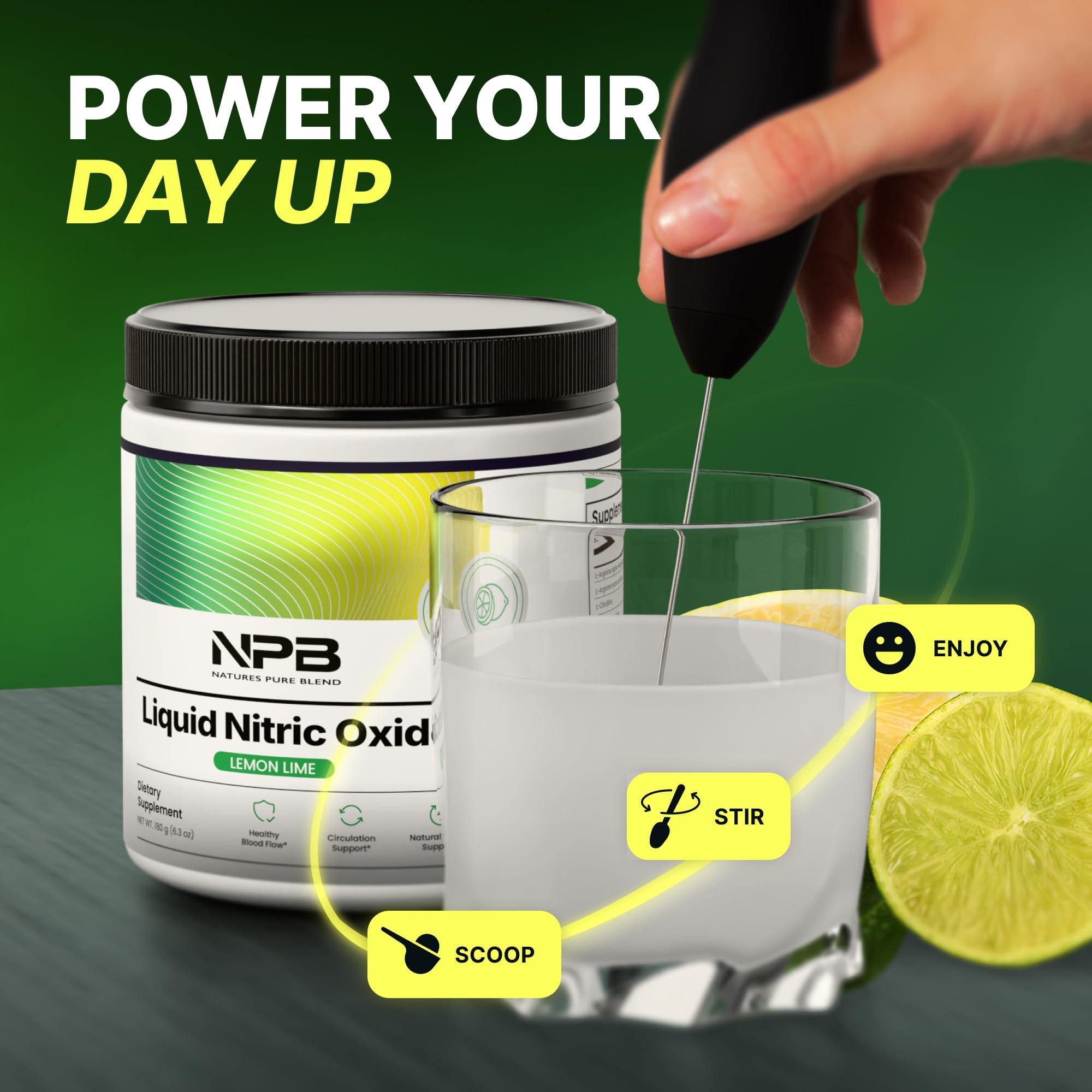 Nature\'s Pure Blend Nature\'s Pure Blend Liquid Nitric Oxide - Blood Pressure Support Drink - Blood Circulation - 5,000 MG - Nitric Oxide Supplement - Amino Acids -