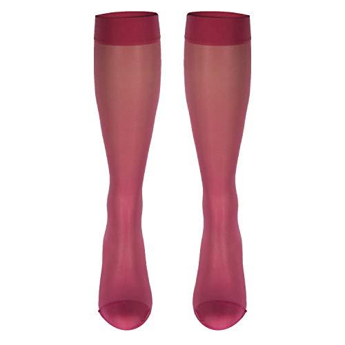 Truform Truform Sheer Compression Stockings, 15-20 mmHg, Women's Knee High Length, 20 Denier, Pink, Medium