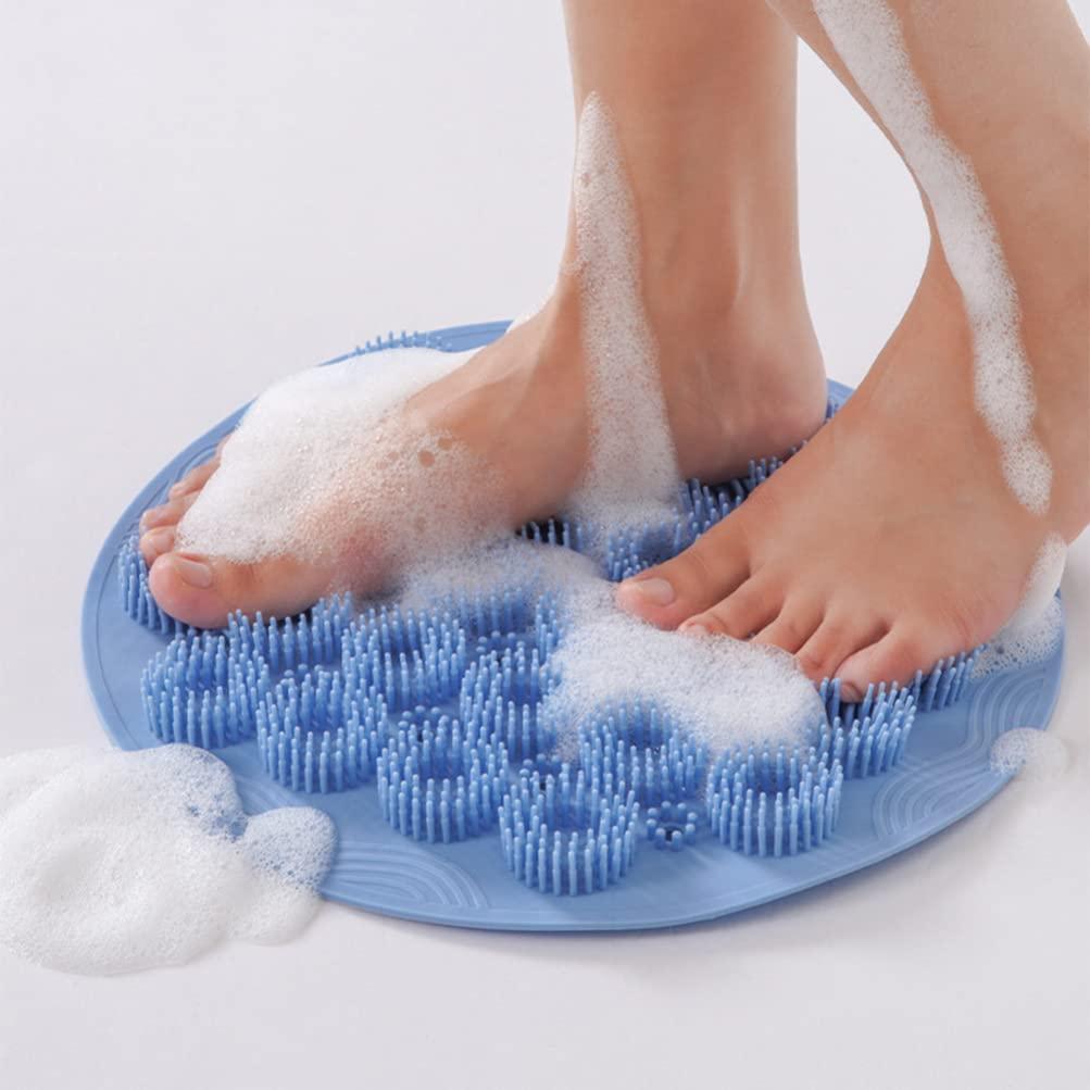 FOMIYES Back Bath Brush Shower Wall Back Scrubber Shower Wall Mounted Back Scrubber Therebye Back Scrubber Hands Silicone Back Scrubber for Shower for Men Decorative Back Scrubber