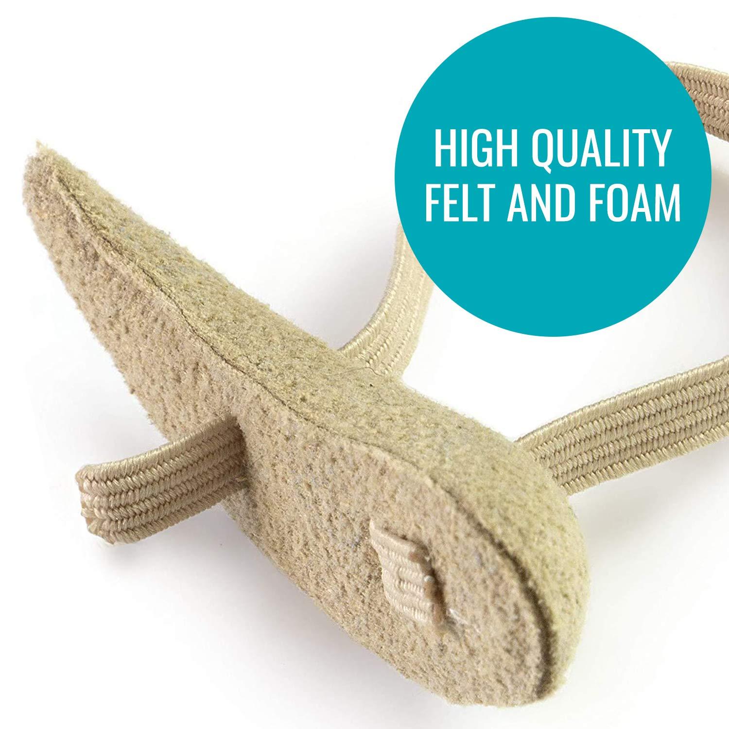 Steins Steins Hammer Toe Crest Cushion and Buttress Pad Reduces Pressure from Calluses and Hammer Toes, Small Right, Beige, 3 Count