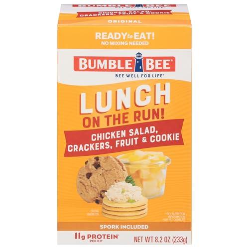 Bumble Bee Bumble Bee Lunch On The Run Chicken Salad with Crackers Kit, 8.2 oz - Ready to Eat, Includes Crackers, Cookie & Mixed Fruit - Shelf Stable & Convenient Source of Protein