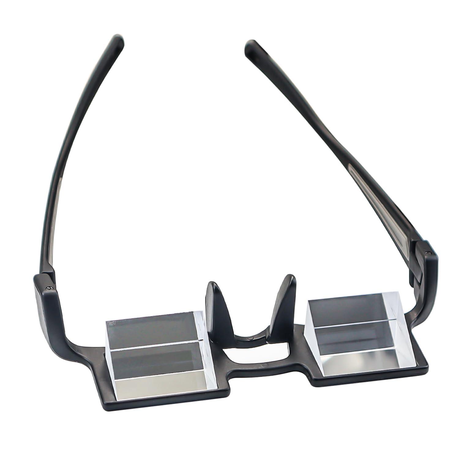 reiliva reiliva Prism Glasses Lazy Glasses Horizontal Position Glasses for lying down 90 Degree Glasses for Laying Down Reading and Watching TV