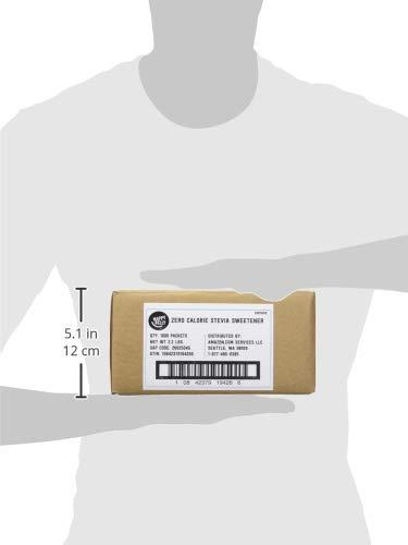 Happy Belly Amazon Brand - Happy Belly Zero Calorie Stevia Sweetener powder Packet, 1000 Count, 2.2 pound (Pack of 1)