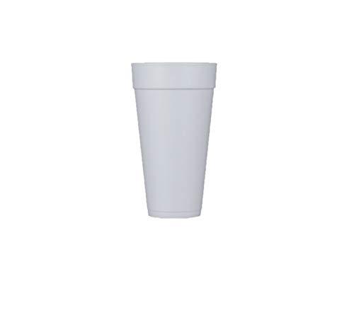 DART Dart Drink Foam Cups, Hot/Cold, 24Oz, White, 25/Bag, 20 Bags/Carton